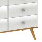 Cômoda Retrô 8 Gv Nogal E Branca