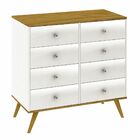 Cômoda Retrô 8 Gv Nogal E Branca