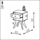 Cômoda Retrô Com 3 Gavetas Tw37 Dalla Costa