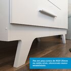 Cômoda Retrô Lisa 4 Gavetas 1 Porta Móveis Peroba