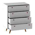 Cômoda Retrô Plus 4 Gv Branco Acetinado