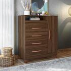 Cômoda Reyna Cedro 4 Gavetas