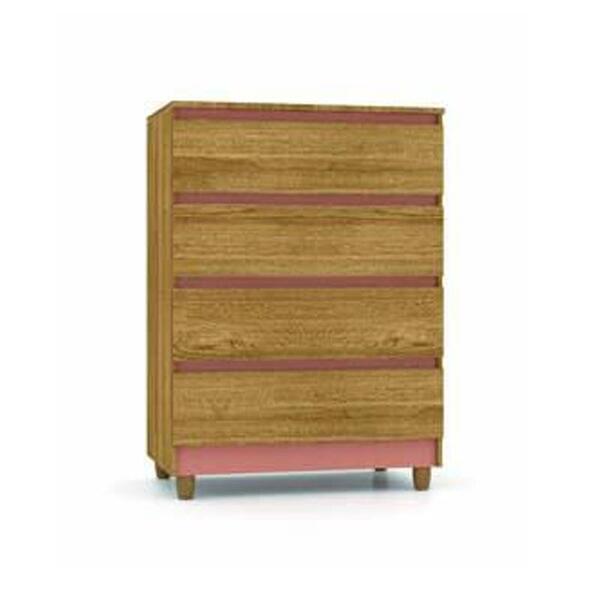 Comoda Rio 4 Gavetas Nature/camarim - Vlr