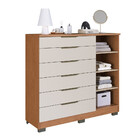 Cômoda Ripada 6 Gavetas 1 Porta Com Pés Vegas Faimec