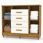 Comoda Romana Canela/branco Off Dicasa