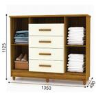 Comoda Romana Canela/branco Off Dicasa