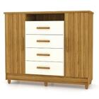 Comoda Romana Canela/branco Off Dicasa