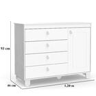 Cômoda Rope Matic Móveis Natural Branco Soft 20106 Quarto Bebe