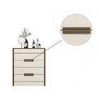 Cômoda Rosana 4 Gavetas Castanho Wood Off White Tana Decor