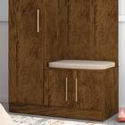 Comoda Roupeiro 3 Portas Para Quarto 20031 Imbuia Rustico Vlr