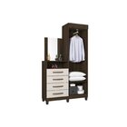 Cômoda Roupeiro 4 Gavetas 2 Portas Lion Cacau/off White