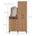 Cômoda Roupeiro 4 Gavetas Austin Nature