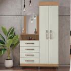 Cômoda Roupeiro 4 Gavetas Joliet Nature Off White