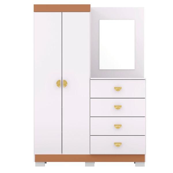 Comoda Roupeiro Espelho 120 Cm 2 Portas 20034 Vlr