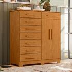 Cômoda Roupeiro Grande Verona 8 Gavetas Cinamomo Com Pés Alba