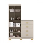 Cômoda Roupeiro Taywan 2 Portas 4 Gavetas Fendi - Pnr Móveis