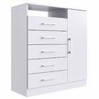 Cômoda Rubi 1 Porta 5 Gavetas Branco - Irm Móveis