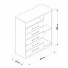 Cômoda Rubi 1 Porta 5 Gavetas Freijó/off White - Irm Móveis