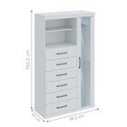 Cômoda Russell Branco Com Espelho