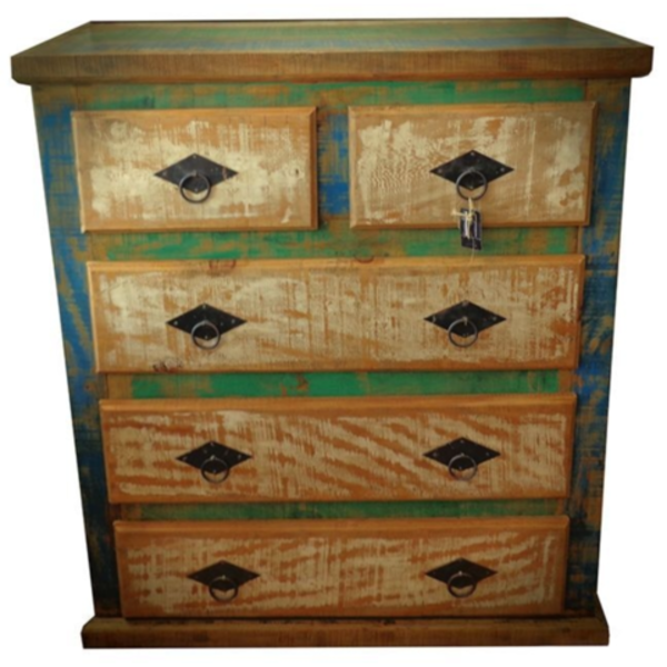 Cômoda Rústica Full Em Madeira De Demolição - Cód 1712