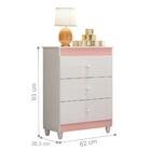 Cômoda Sam Flex Rosê Branco