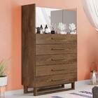 Cômoda Santorini 2 Portas 5 Gavetas 100% Mdf Brauna – Europa