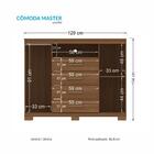 Cômoda Santos Andirá 2 Portas 4 Gavetas 1 Nicho Havana Master