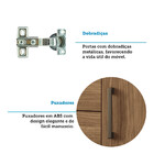 Cômoda Santos Andirá 2 Portas 4 Gavetas 1 Nicho Havana Master