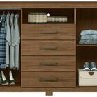 Cômoda Santos Andirá 2 Portas 4 Gavetas 1 Nicho Havana Master