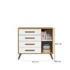 Cômoda Sap. 1porta 4 Gavetas Q Encanto Retrô Freijo Toq/branc