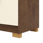 Cômoda Sapateira 02 Portas 5 Gavetas Sírius Imbuia/champanhe