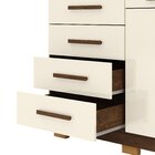 Cômoda Sapateira 02 Portas 5 Gavetas Sírius Imbuia/champanhe