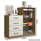 Comoda Sapateira 04 Gavetas 02 Portas 2004142 Armoveis