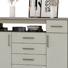 Cômoda Sapateira 05 Gavetas E 02 Portas Oslo Taupe/off White
