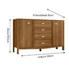 Cômoda Sapateira 1,6 Nichos Internos Cabideiro Em Alumínio 2