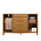 Cômoda Sapateira 1,6 Nichos Internos Cabideiro Em Alumínio 2