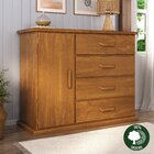 Cômoda Sapateira 100% Madeira  Mogno Mel