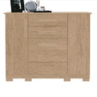 Cômoda Sapateira 100% Mdf 5 Gaveta Com Cabideiro Sarah Fénix