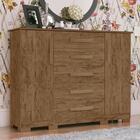 Cômoda Sapateira 100% Mdf 5 Gavetas Com Cabideiro Sarah Casta