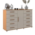 Cômoda Sapateira 1 Porta 10 Gavetas Com Rodízio Monterrey Yes