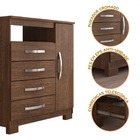 Cômoda Sapateira 1 Porta 4 Gavetas Dijon - Édecasamóveis - 16