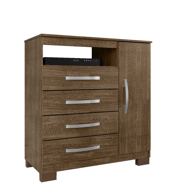 Cômoda Sapateira 1 Porta 4 Gavetas Dijon - Édecasamóveis - 16