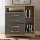 Cômoda Sapateira 1 Porta 4 Gavetas Dijon - Édecasamóveis - Ca