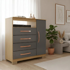 Cômoda Sapateira 1 Porta 4 Gavetas Dijon - Édecasamóveis - Ca