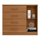 Cômoda Sapateira 1 Porta 4 Gavetas Genova Plus Cinamomo