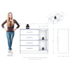 Cômoda Sapateira 1 Porta 4 Gavetas Genova Plus Cinamomo / Are