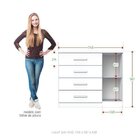 Cômoda Sapateira 1 Porta 4 Gavetas Genova Plus Zanzini Jacara