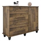 Comoda Sapateira 1 Porta 4 Gavetas Grecia  Amadeirado