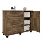 Comoda Sapateira 1 Porta 4 Gavetas Grecia  Amadeirado