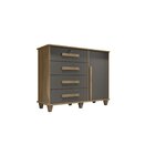 Cômoda Sapateira 1 Porta 4 Gavetas Grécia Rv Móveis Cinamomo/